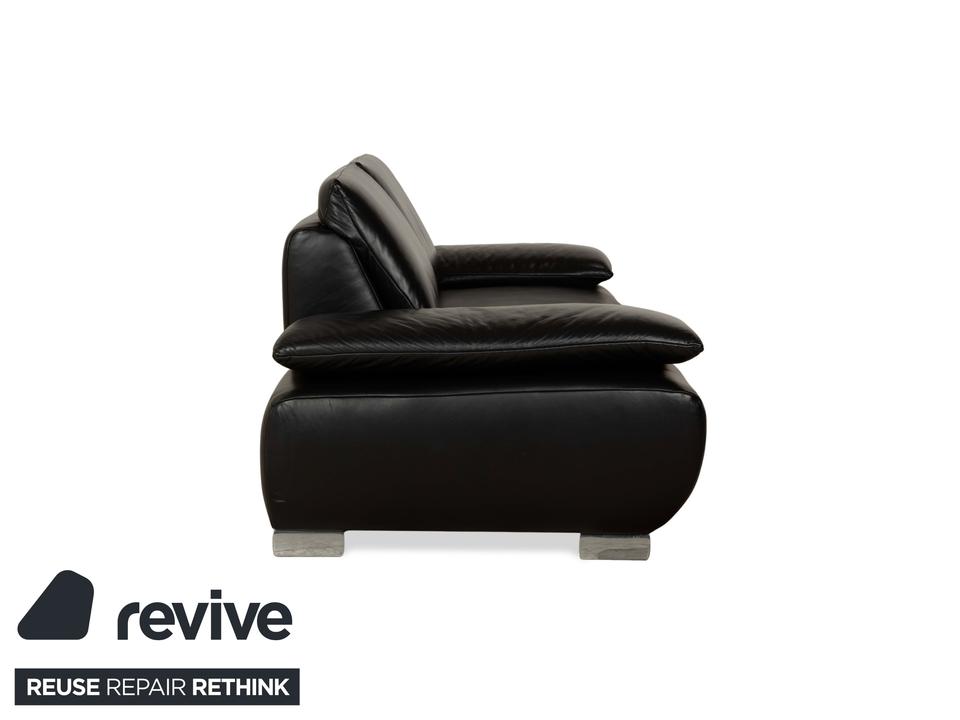 Koinor Volare Leder Zweisitzer Schwarz Sofa Couch manuelle – Bild 12