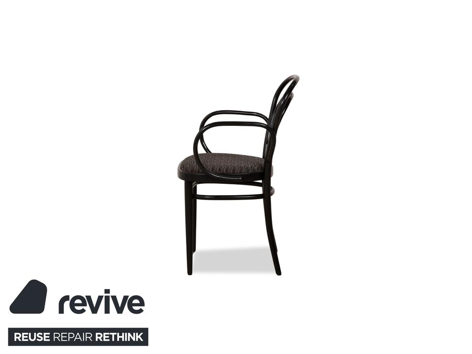 6er Garnitur Thonet 214 Holz Stuhl Schwarz Esszimmer Vintage – Bild 14