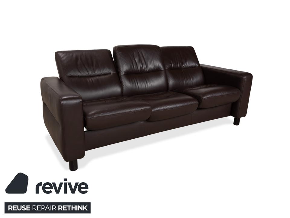 Stressless Wave Leder Dreisitzer Braun Espresso manuelle – Bild 7