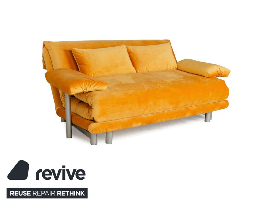 Ligne Roset Multy Stoff Dreisitzer Gelb Gold mit Armlehnen ✨ – Bild 4