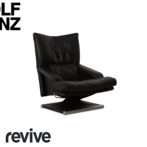Rolf Benz 6500 Leder Sessel Schwarz manuelle Funktion ✨