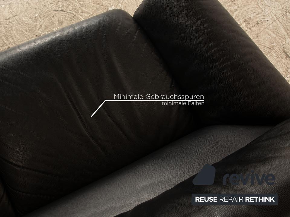 de Sede DS-2011 Leder Zweisitzer Schwarz Sofa Couch ✨ – Bild 4