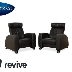 Stressless Arion Leder 2x Sessel Schwarz manuelle Funktion
