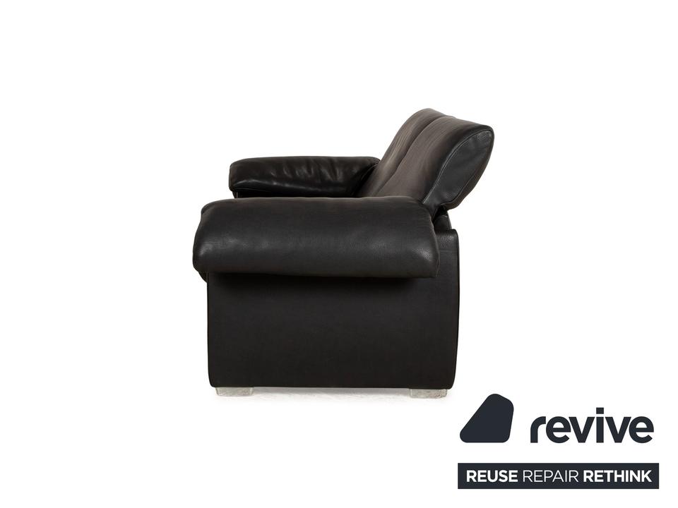 de Sede DS 10 Leder Zweisitzer Schwarz Sofa Couch – Bild 16