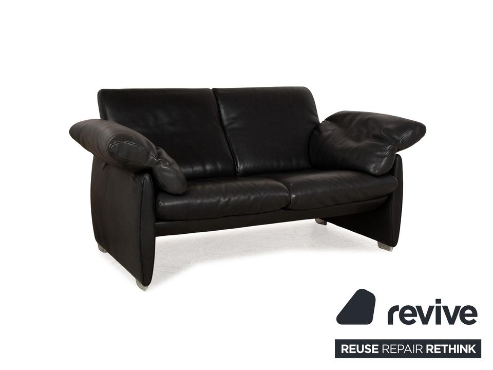 de Sede DS 10 Leder Zweisitzer Schwarz Sofa Couch – Bild 12