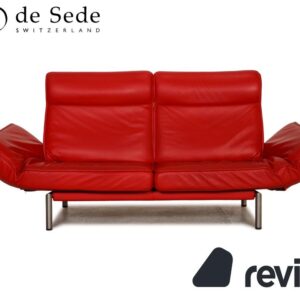 de Sede DS 450 Leder Soda Rot Zweisitzer Couch Funktion ✨