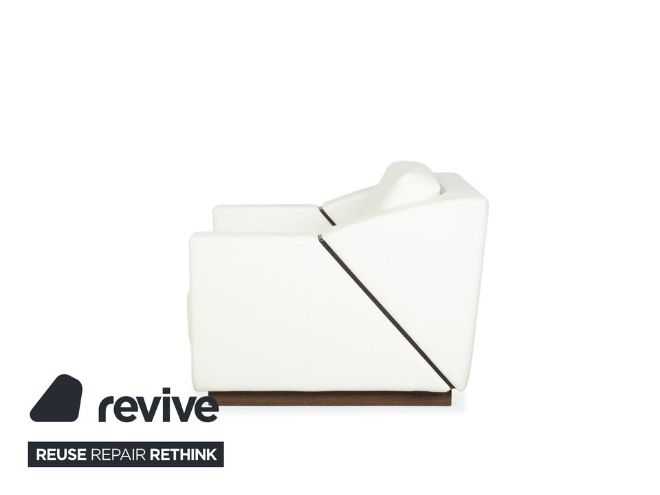 Rolf Benz 350 Leder Sessel Weiß Creme – Bild 12