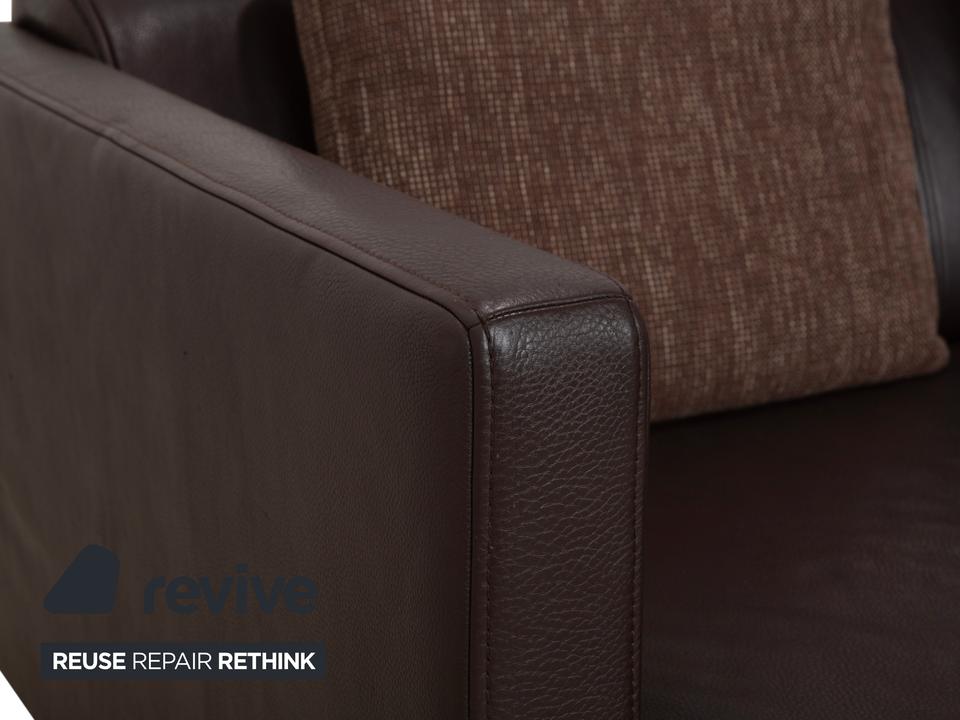 Rolf Benz 6300 Leder Viersitzer Braun Espresso Sofa Couch – Bild 4