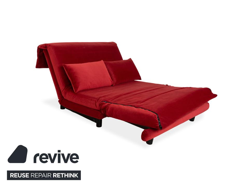 Ligne Roset Multy Stoff Rot manuelle Schlaffunktion Sofa Couch ✨ – Bild 3