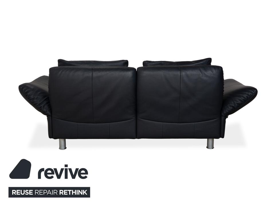 Rolf Benz 510 Leder Dreisitzer Dunkelblau manuelle Funktion Sofa – Bild 11