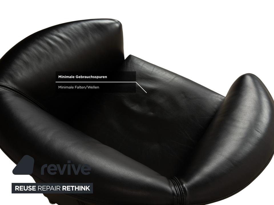 Wittmann Aura Leder 2x Sessel Schwarz – Bild 8