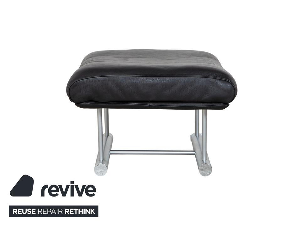 Rolf Benz 6500 Leder Hocker Schwarz – Bild 7