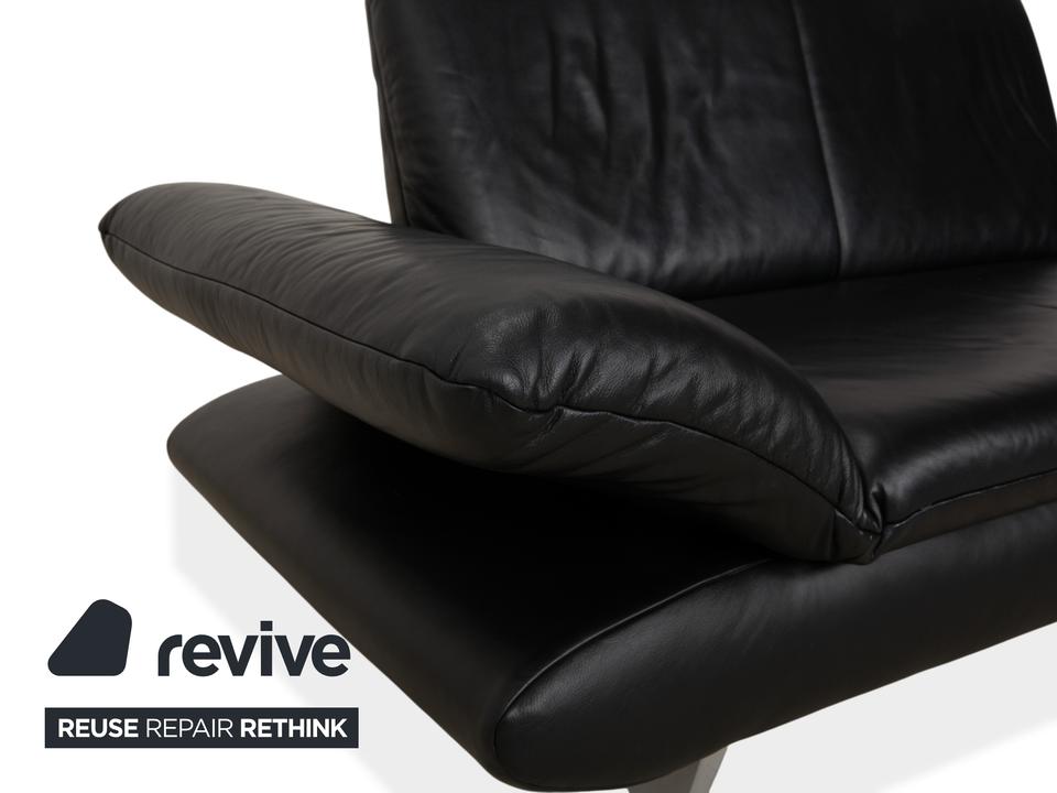 Koinor Rossini Zweisitzer Leder Sofa Schwarz manuelle Funktion – Bild 5