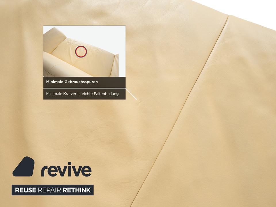 Koinor Rossini Leder Sofa Creme Zweisitzer Couch Funktion – Bild 8