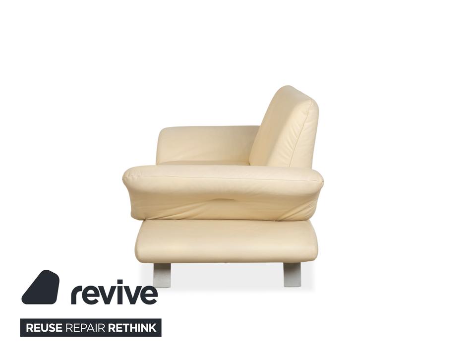 Koinor Rossini Leder Sofa Creme Zweisitzer Couch Funktion – Bild 12