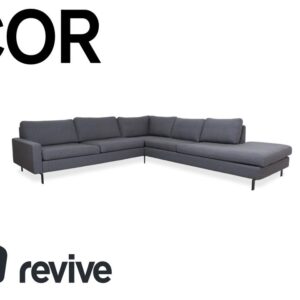 COR Conseta Stoff Ecksofa Grau Sofa Couch
