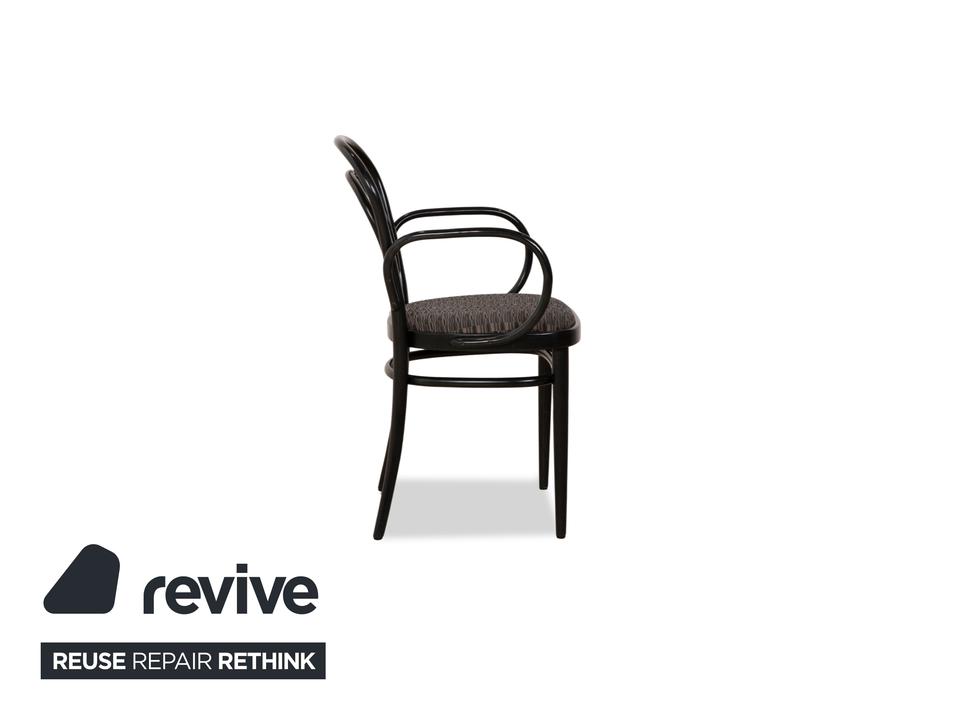 6er Garnitur Thonet 214 Holz Stuhl Schwarz Esszimmer Vintage – Bild 12