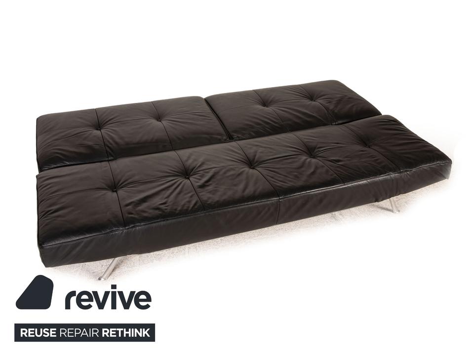 ligne roset Smala Leder Sofa Schwarz Dreisitzer Couch Funktion ✨ – Bild 3