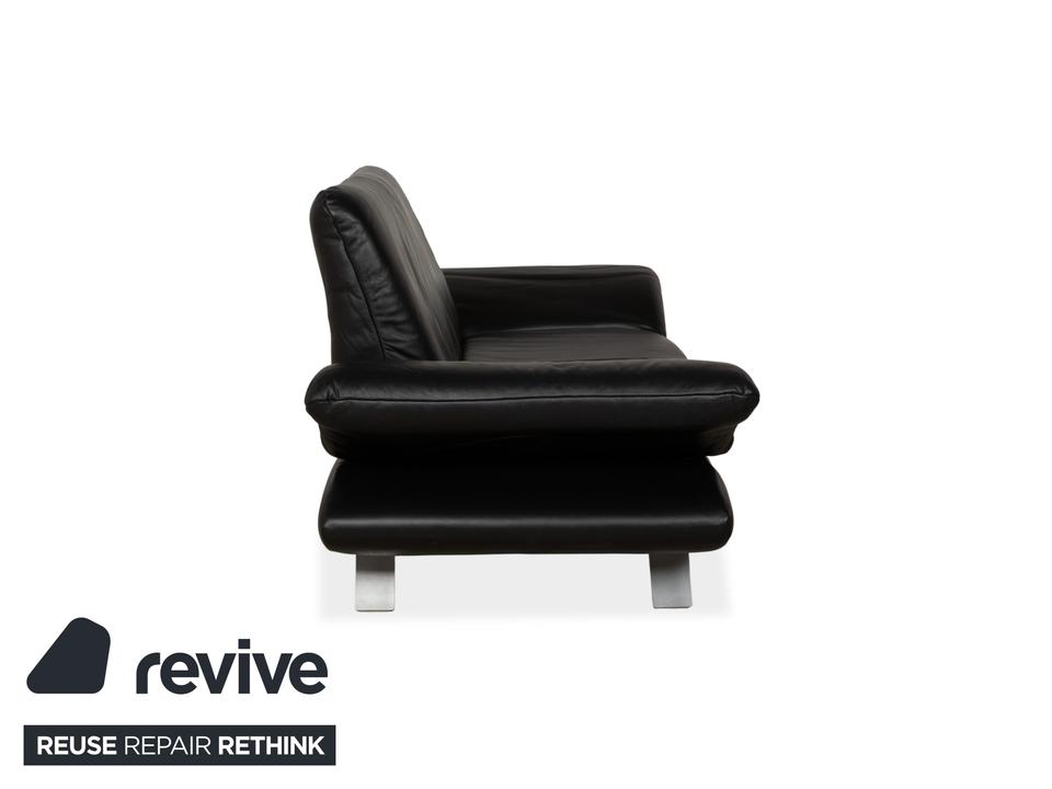 Koinor Rossini Zweisitzer Leder Sofa Schwarz manuelle Funktion – Bild 11