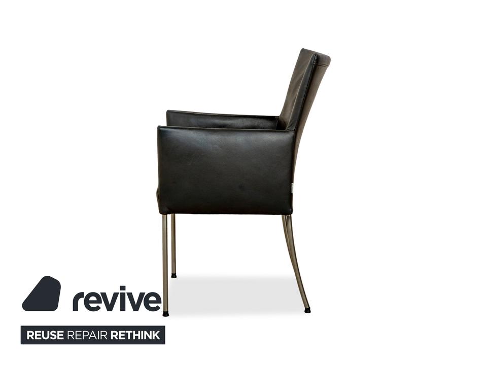 4er Garnitur bert plantagie ARC-E Leder Stuhl Anthrazit Esszimmer – Bild 10