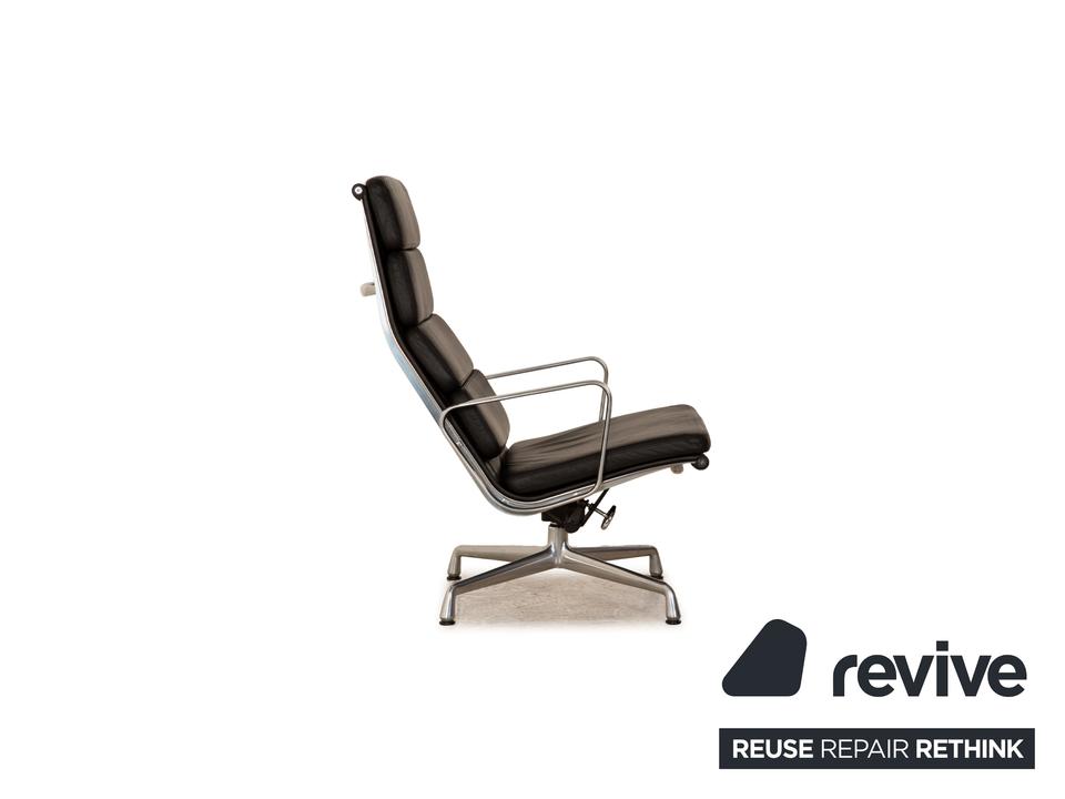 Vitra EA 222 Soft Pad Lounge Chair Leder Sessel Schwarz ✨ – Bild 7