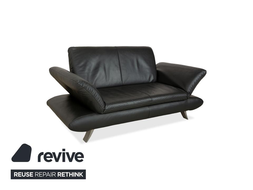 Koinor Rossini Leder Zweisitzer Dunkelgrau manuelle Funktion – Bild 4