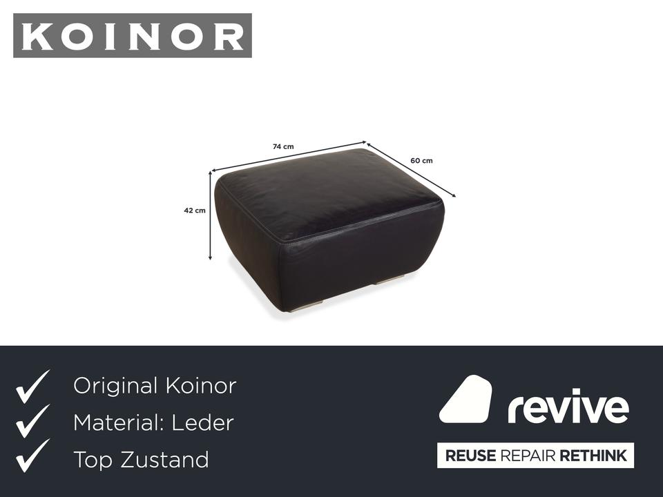 Koinor Avanti Leder Hocker Lila Aubergine – Bild 2