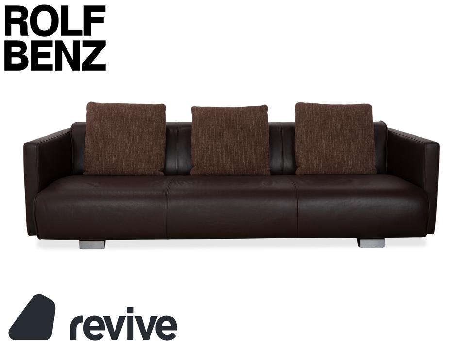 Rolf Benz 6300 Leder Viersitzer Braun Espresso Sofa Couch