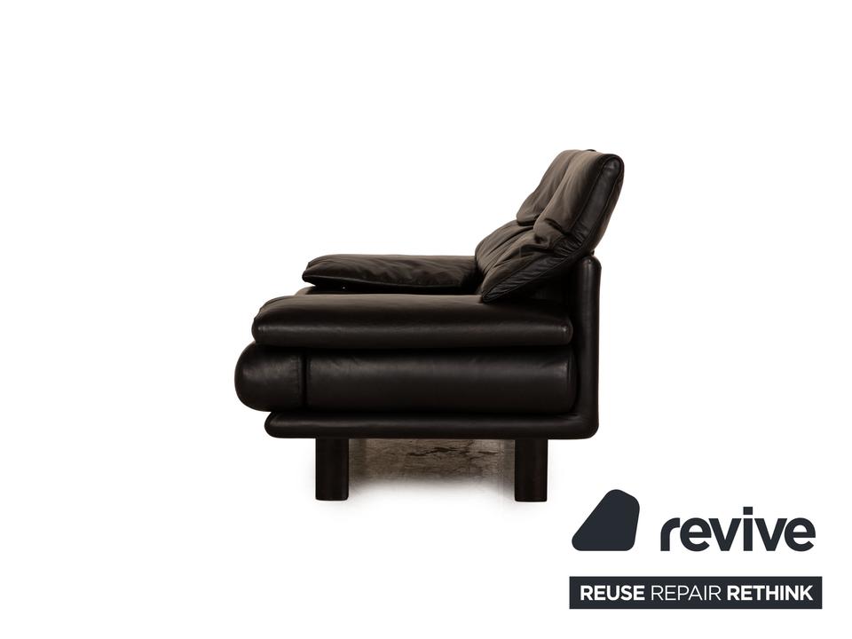 B&B Italia Alanda Leder Zweisitzer Schwarz Sofa Couch manuelle ✨ – Bild 9