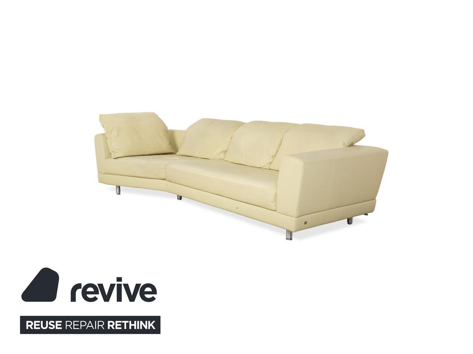 Rolf Benz 3000 Leder Viersitzer Pistazie Grün Sofa Couch – Bild 3