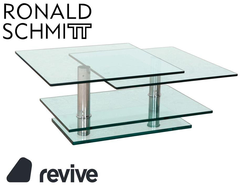 Ronald Schmitt K500 Glas Couchtisch Silber manuelle Funktion