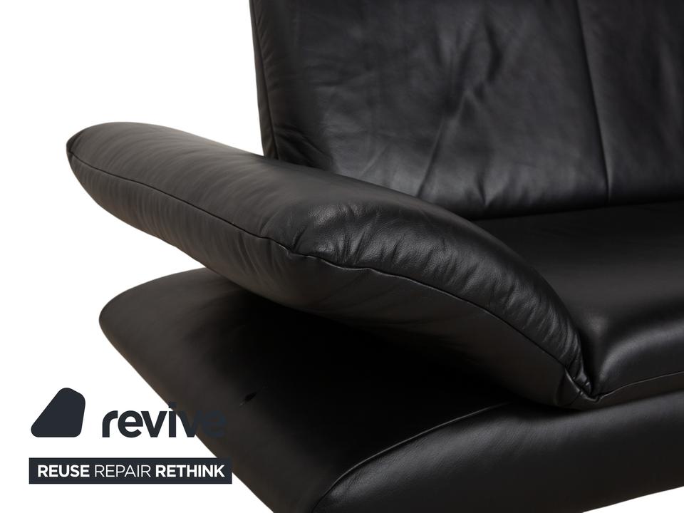 Koinor Rossini Dreisitzer Leder Sofa Dunkelblau manuelle – Bild 7