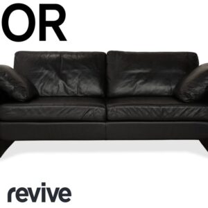 Cor Conseta Leder Zweisitzer Schwarz Sofa Couch