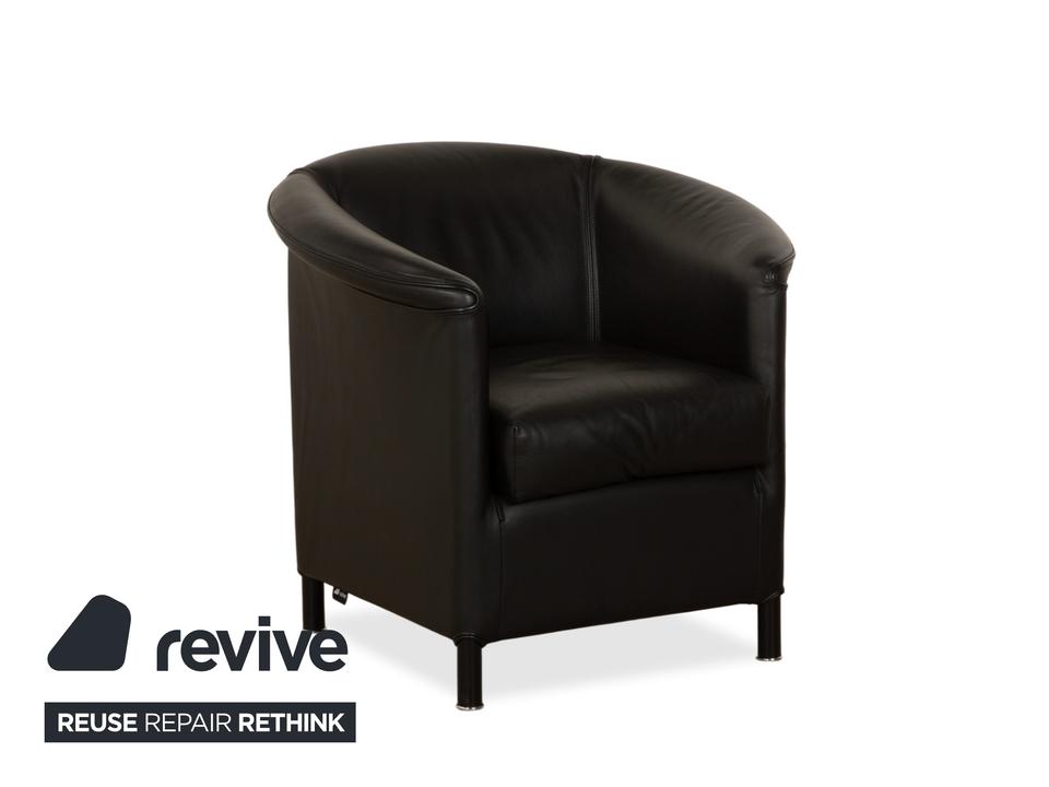 Wittmann Aura Leder 2x Sessel Schwarz – Bild 3
