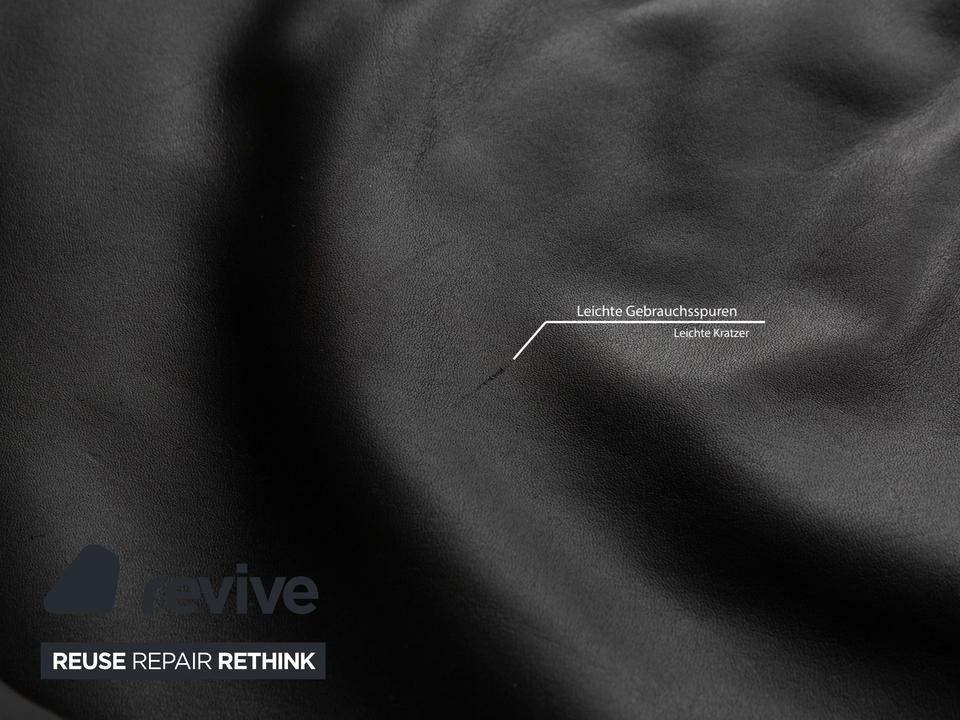 de Sede DS-76 Leder Zweisitzer Schwarz Sofa Couch manuelle ✨ – Bild 10