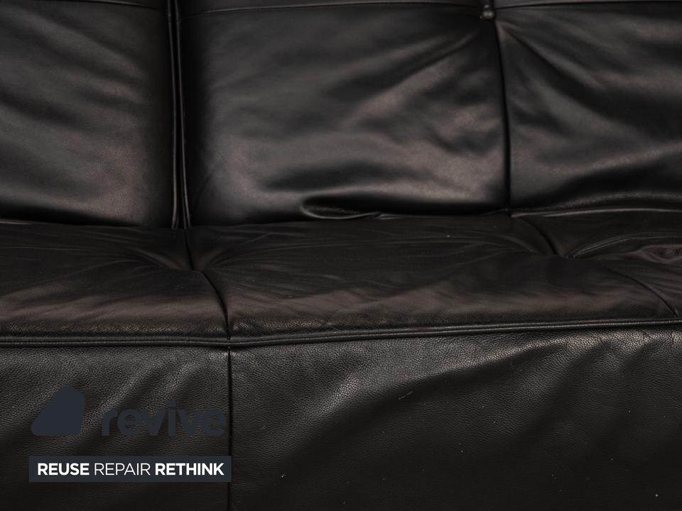 ligne roset Smala Leder Sofa Schwarz Dreisitzer Couch Funktion ✨ – Bild 4