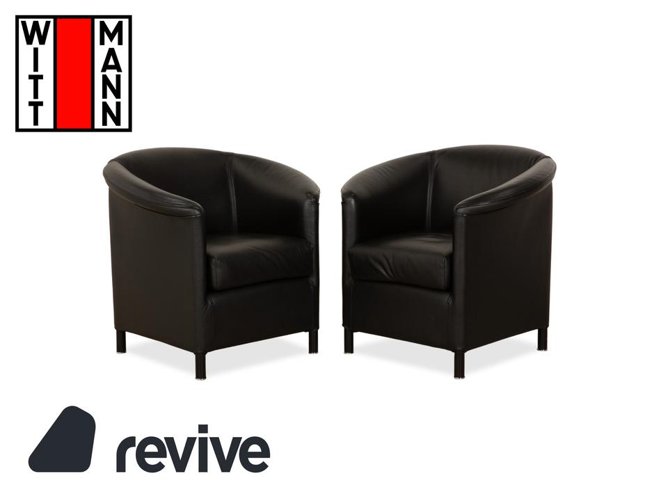 Wittmann Aura Leder 2x Sessel Schwarz