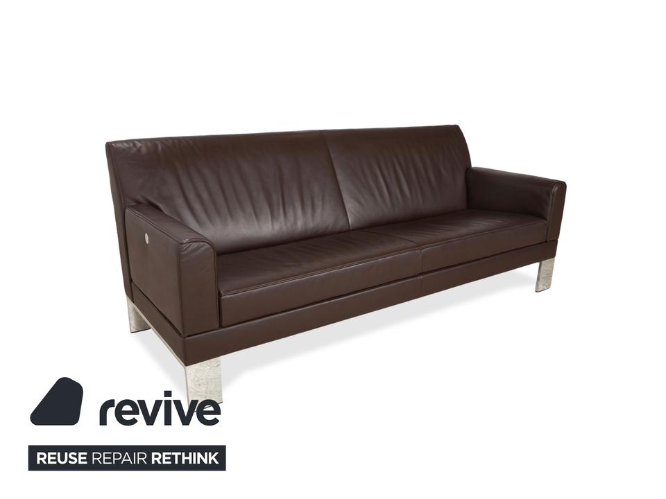 Jori Glove JR-8900 Leder Chrom Dreisitzer Braun Mokka manuelle – Bild 3