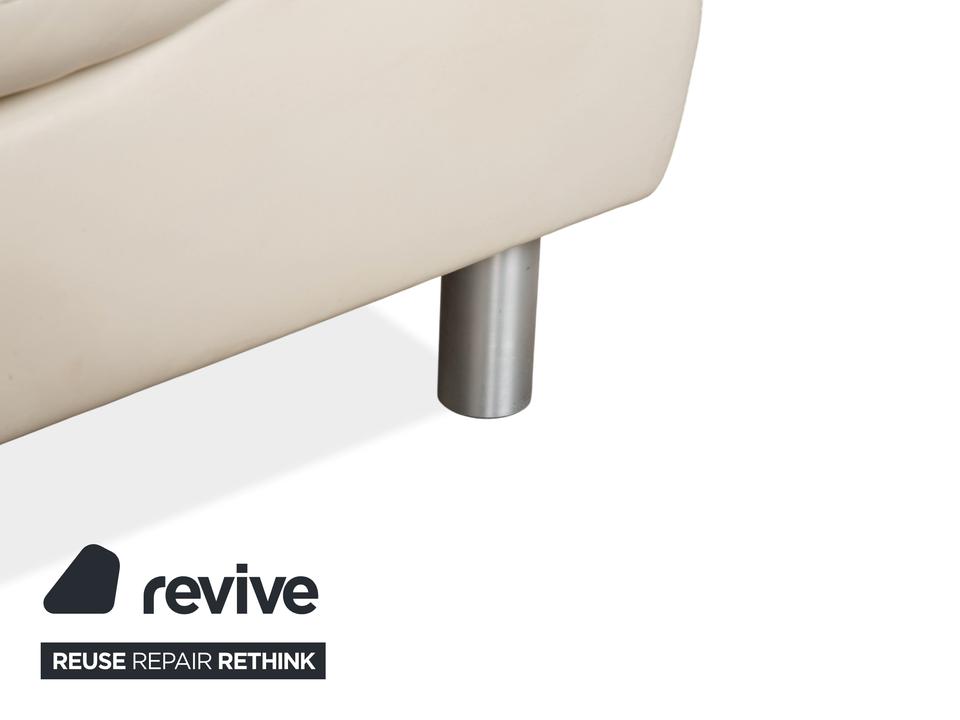 Koinor Rivoli Leder Dreisitzer Creme manuelle Funktion Sofa Couch – Bild 7