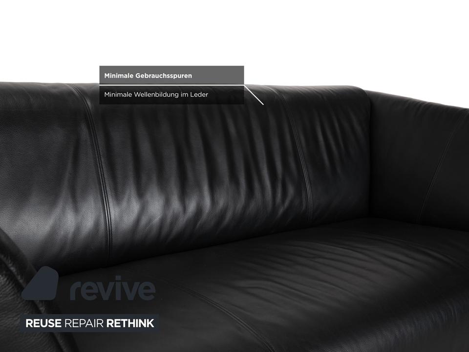 Rolf Benz 322 Leder Zweisitzer Schwarz Sofa Couch – Bild 7