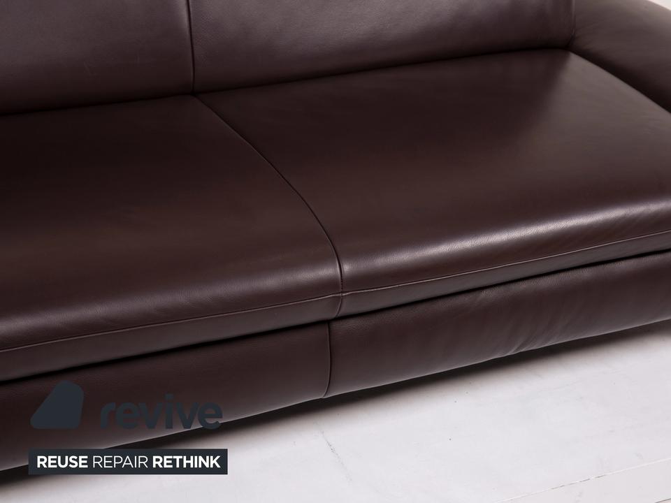 Koinor Rossini Leder Sofa Braun Dunkelbraun Zweisitzer manuelle ✨ – Bild 4