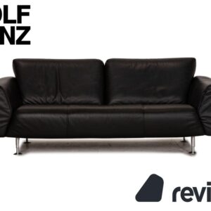 Rolf Benz 250 Leder Dreisitzer Schwarz Sofa Couch ✨