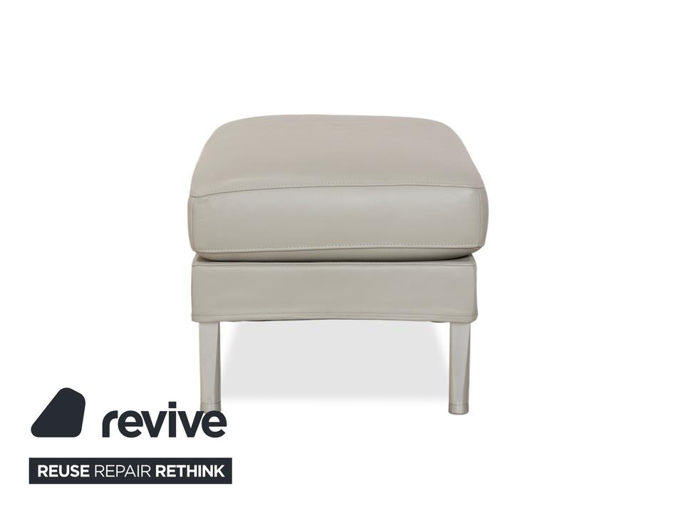 FSM Clarus Leder Hocker Grau Kiesel – Bild 7