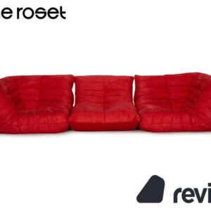 ligne roset Togo Stoff Sofa Rot Dreisitzer Couch ✨
