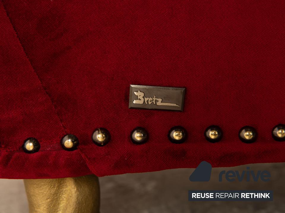 Bretz Gaudi Stoff Dreisitzer Recamiere Rot Sofa Couch Neubezug ✨ – Bild 5
