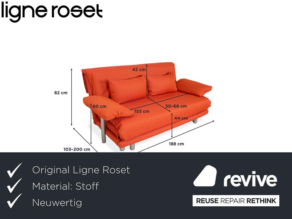 Ligne Roset Multy Dreisitzer Stoff Orange Neubezug manuelle ✨ – Bild 2