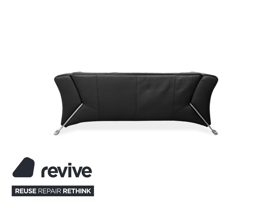 Rolf Benz 322 Leder Zweisitzer Schwarz Sofa Couch – Bild 10