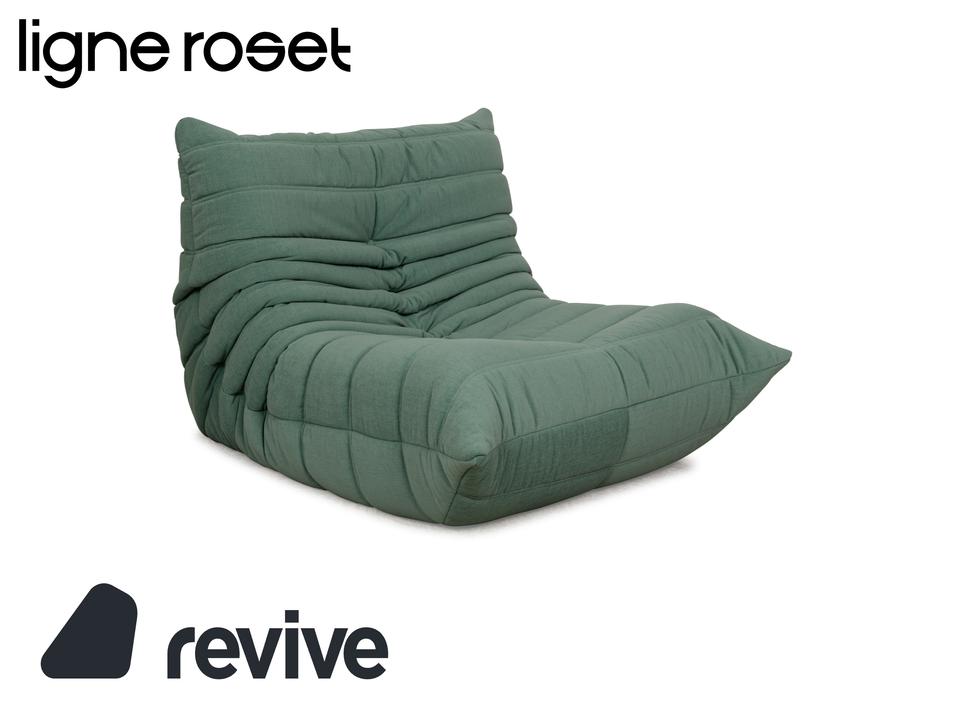 Ligne Roset Stoff Togo Sessel Grün Mint Neubezug ✨
