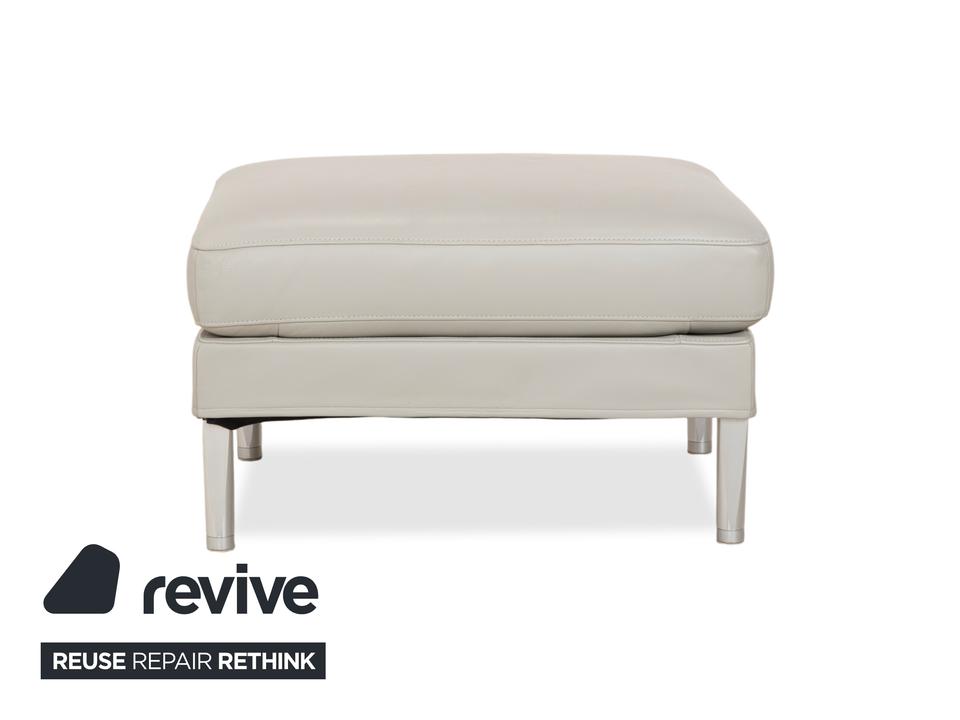 FSM Clarus Leder Hocker Grau Kiesel – Bild 6