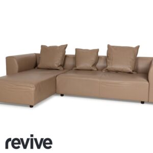 La Nuova Casa NOMAD Leder Ecksofa Beige Recamiere Links Sofa